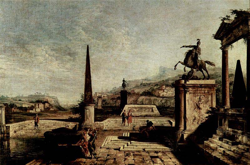 Landschaft mit Obelisk